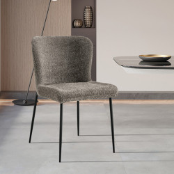 Pack table Alexa + 6 chaises Lisa sable