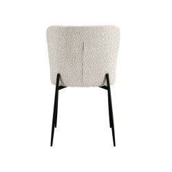 Pack table Apollo noire + 6 chaises Lisa écru