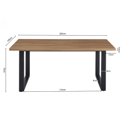 Pack table Alexander chêne vieilli + 6 chaises Emma