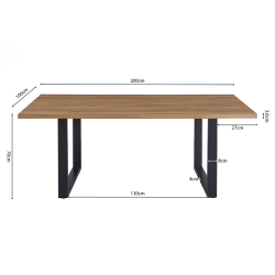 Pack table Alexander chêne vieilli + 6 chaises Emma