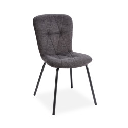 Pack table Apollo noire + 6 chaises Emma anthracite