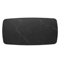 Pack table Apollo noire + 6 chaises Emma