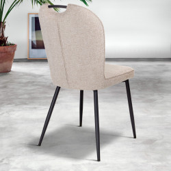 Pack table Alexander chêne vieilli + 6 chaises Salome sable