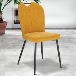Pack table Alexander chêne vieilli + 6 chaises Salome paille