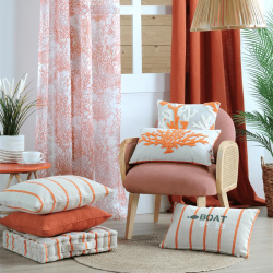 Coussin Saint-Trop corail