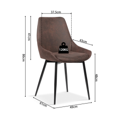 Chaise Mirano brun