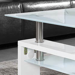 Table basse Alana laqué blanc