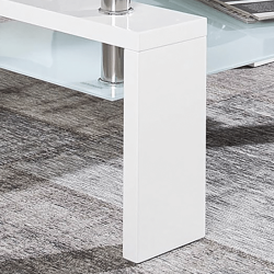 Table basse Alana laqué blanc