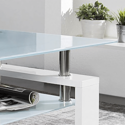 Table basse Alana laqué blanc