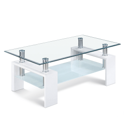 Table basse Alana laqué blanc
