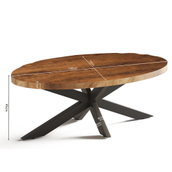 Table basse Madeira ovale mangolia
