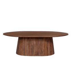 Table basse Miguel ovale 120cm brun clair