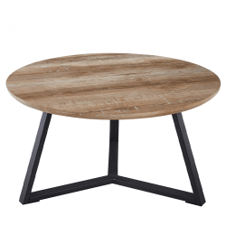 Table basse Paso pied en étoile chene vieilli