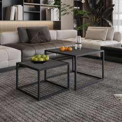 Table basse Quinn mangolia noir