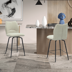 Tabouret Lara écru