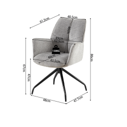Chaise Lamor pivotante gris