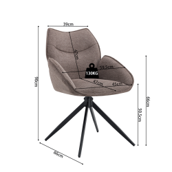 Chaise pivotante Mahi poivre