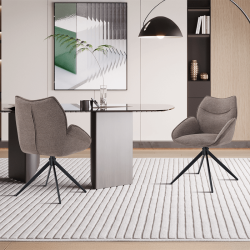 Chaise pivotante Mahi poivre