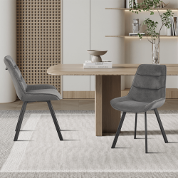 Chaise Amelie corduroy gris