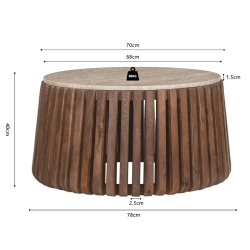 Table basse Luuk 70cm