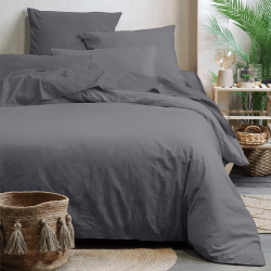 Housse de couette 240x220cm anthracite