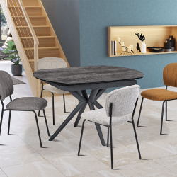 Table Nymphéa 130cm gris