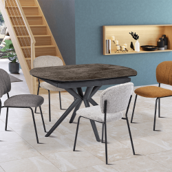 Table Nymphéa 130cm gris foncé