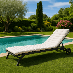 coussin pour transat DUO lin/ecru