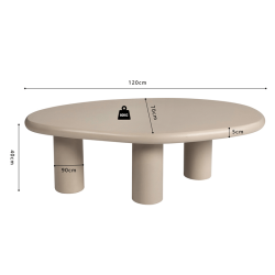 Table basse Tavira 120cm beige