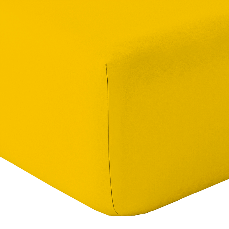 Drap housse Alabama 160x200cm jaune