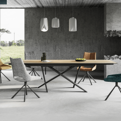 Table Forrest extensible marron clair