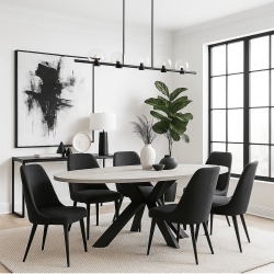 Table Goliath ovale blanc