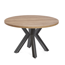 Table Goliath ronde marron foncé
