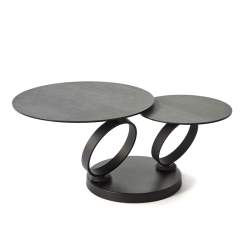 Table basse Onno rotative gris foncé