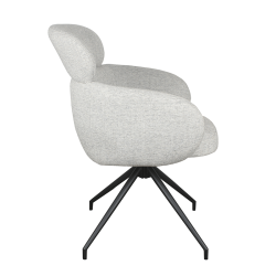 Chaise Jonas pivotante gris clair