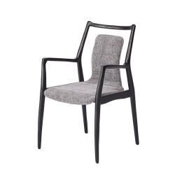 Chaise Samuel noir gris clair