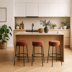 Tabouret Poppy rouge