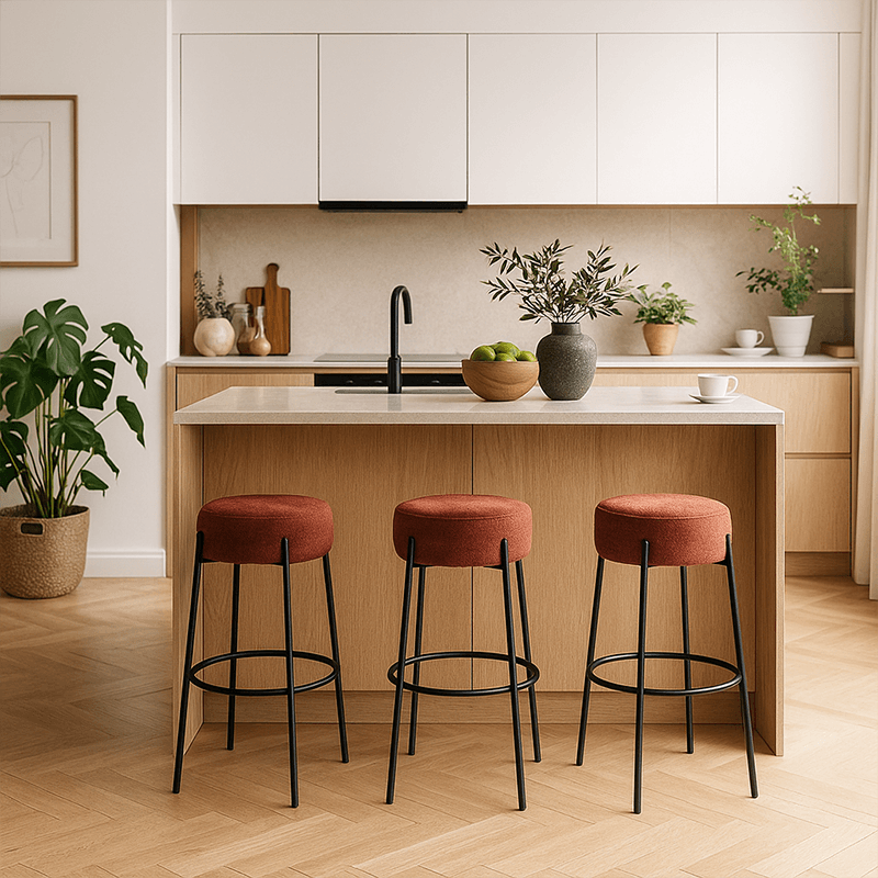 Tabouret Poppy rouge