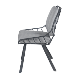 Chaise Rex noir extérieur gris