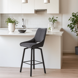 Tabouret de bar Gabriela anthracite