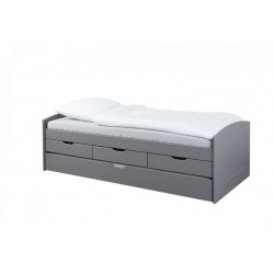 Lit coffre RIEKA Gris