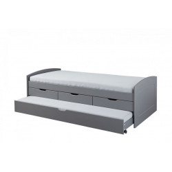 Lit coffre RIEKA Gris