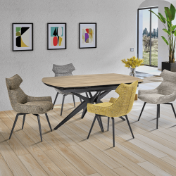 Table Nénuphar extensible 130cm beige