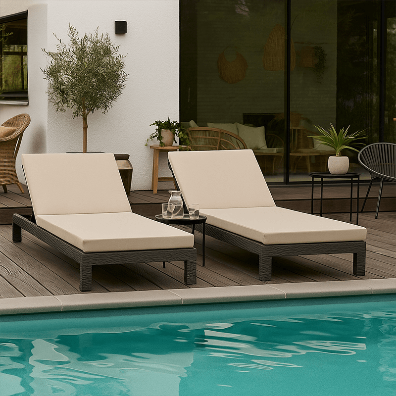 Coussin pour bain de soleil 180 x 55 x 8 - Déperlant