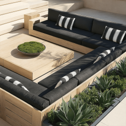 Coussins Outdoor épaisseur 8 cm x profondeur 50 cm
