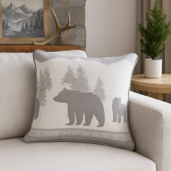 Coussin Canada gris