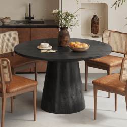 Table Tommy ronde 130 cm noir