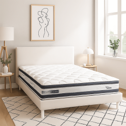 Matelas Almeria 140x200 cm ressorts ensachés épaisseur 25 cm