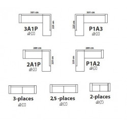 Canapé d'angle STEEL