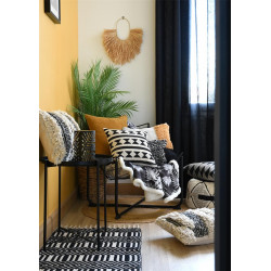 Coussin ALAIA NOIR et Laine